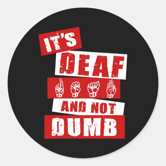 Language Deaf Awareness Hand Talk Asl Lenguaje De  Classic Round Sticker (Front)