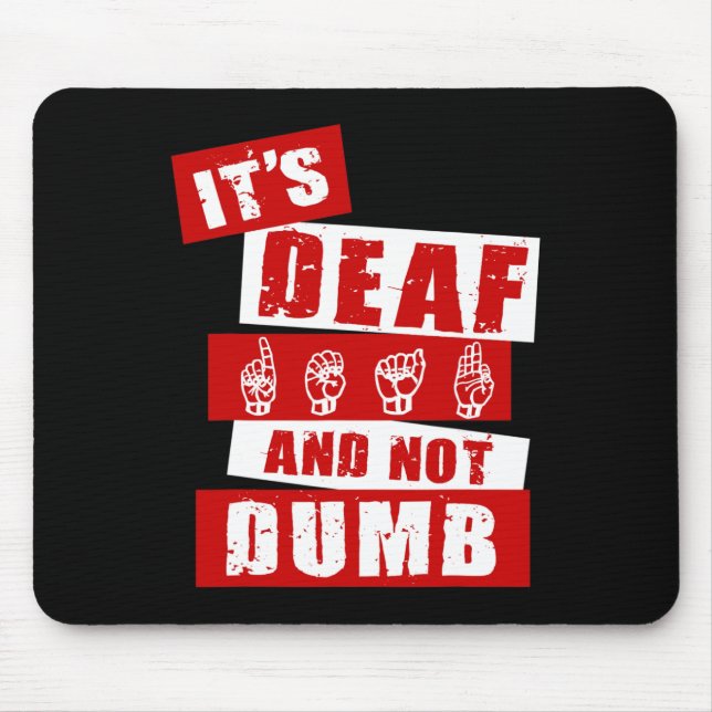 Language Deaf Awareness Hand Talk Asl Lenguaje De  Mouse Mat (Front)