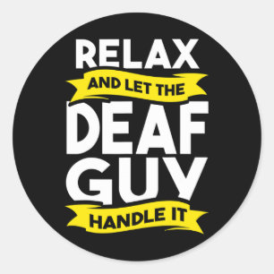 Language Deaf Awareness Hearing Loss And Asl  Classic Round Sticker