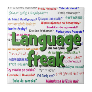 Language freak and background green tile