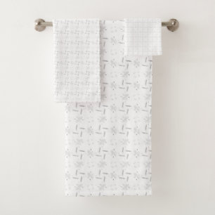 Language, Light Grey, Geyser Bath Towel Set