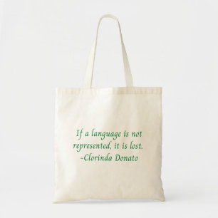 Language Lost tote bag