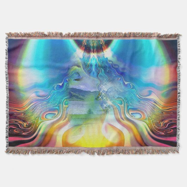 Language of Light Vibrations Throw Blanket (Front)
