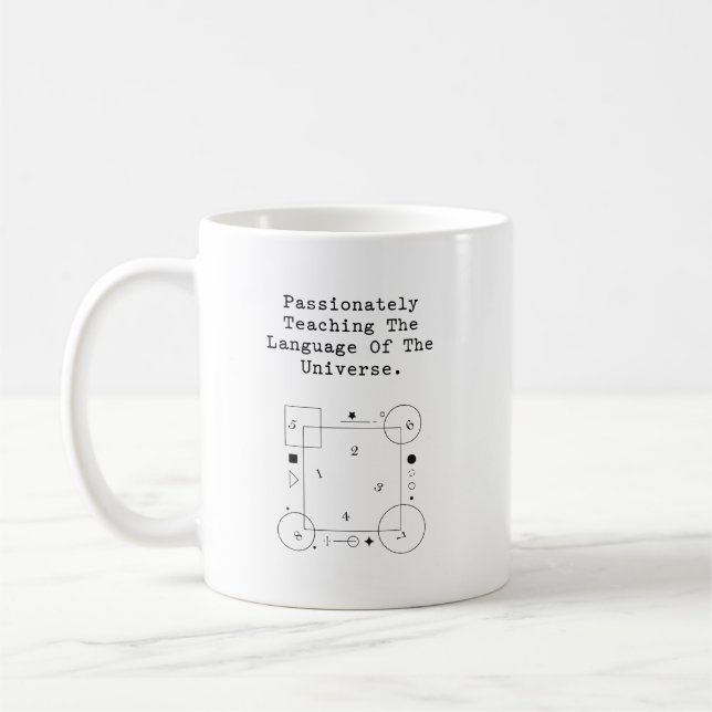 Language of Universe | Passionate Math Teaching Coffee Mug (Left)