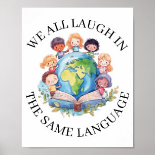 Language Teacher Bilingual Children’s Poster