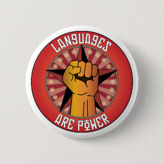 Languages Are Power 6 Cm Round Badge