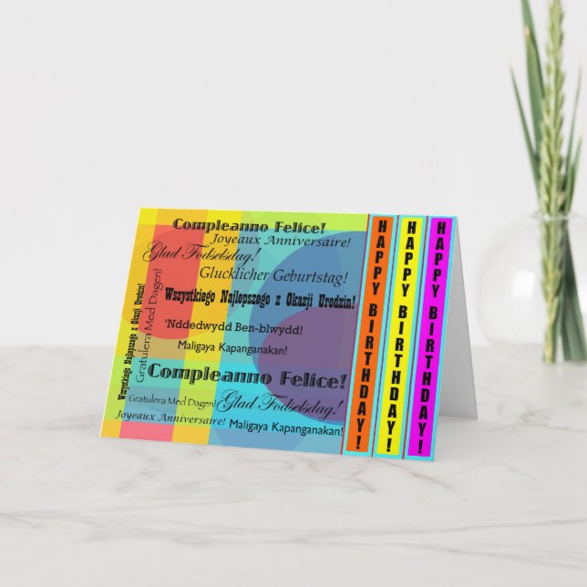 Languages Birthday Card (Front)
