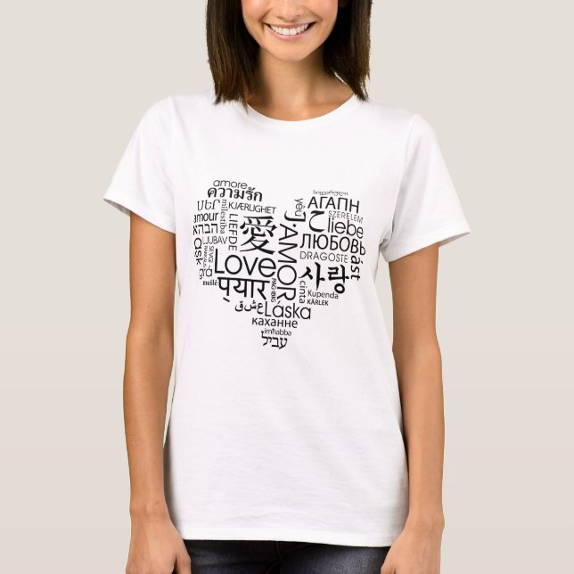 Languages of Love Heart T-Shirt (Front)