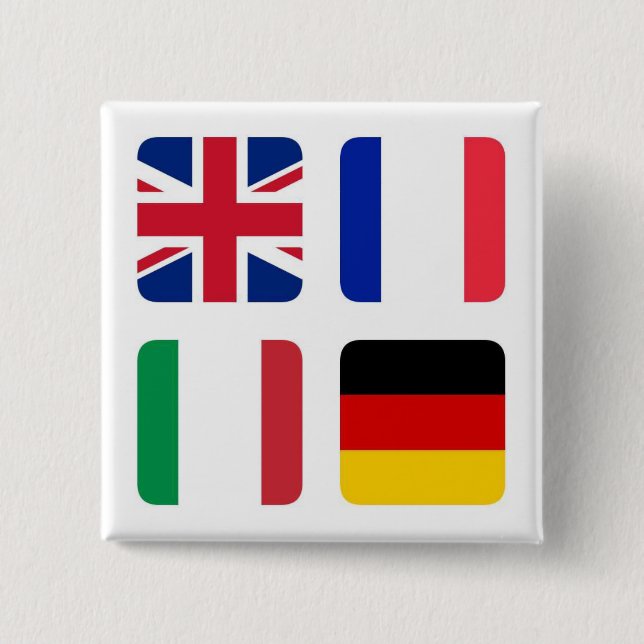 Languages spoken - Spoken languages 15 Cm Square Badge (Front)