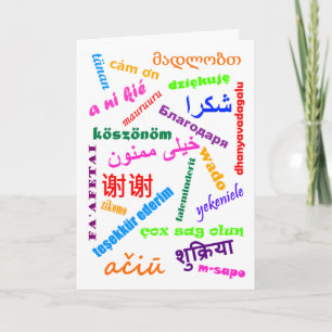 Languages Thank You Card