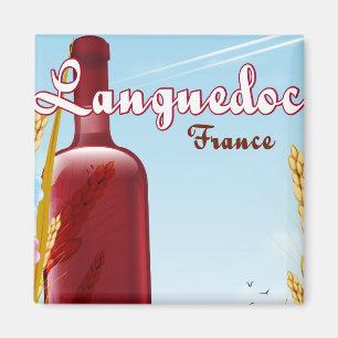 Languedoc France travel poster Magnet