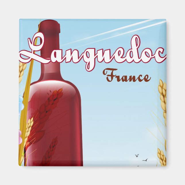 Languedoc France travel poster Magnet (Front)