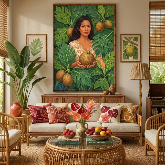 Lani in breadfruit canvas print (Creator Uploaded)