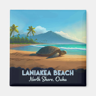 Laniakea Beach Haleiwa Oahu Hawaii Turtle Magnet