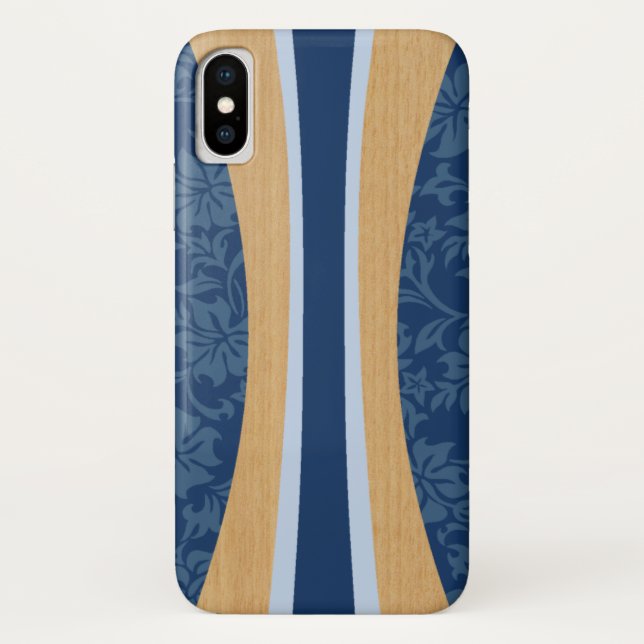 Laniakea Hawaiian Faux Wood Surfboard Case-Mate iPhone Case (Back)