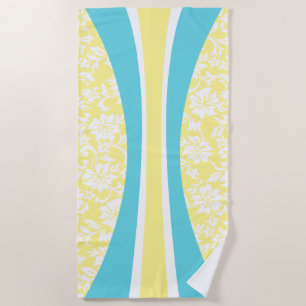 Laniakea Hawaiian Striped Surfboard - Lemon Yellow Beach Towel
