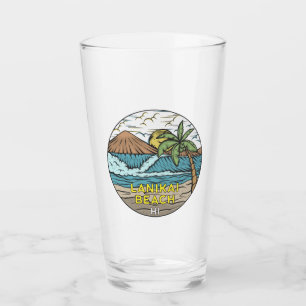 Lanikai Beach Hawaii Vintage Glass