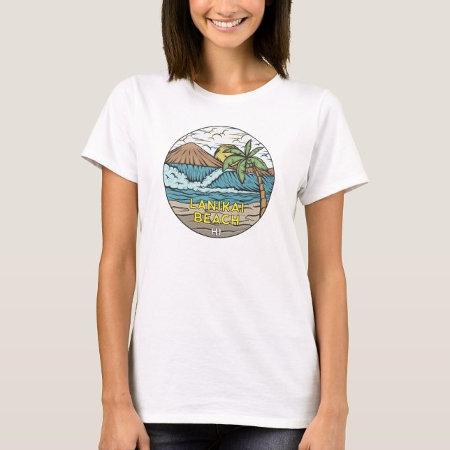 Lanikai Beach Hawaii Vintage T-Shirt (Front)