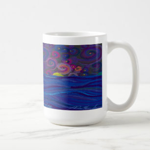 Lanikai moonrise large coffee cup