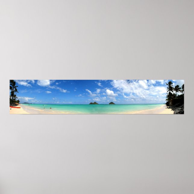 Lanikai panoramic poster (Front)