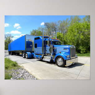 Lanita Blue W900L Curtain Poster