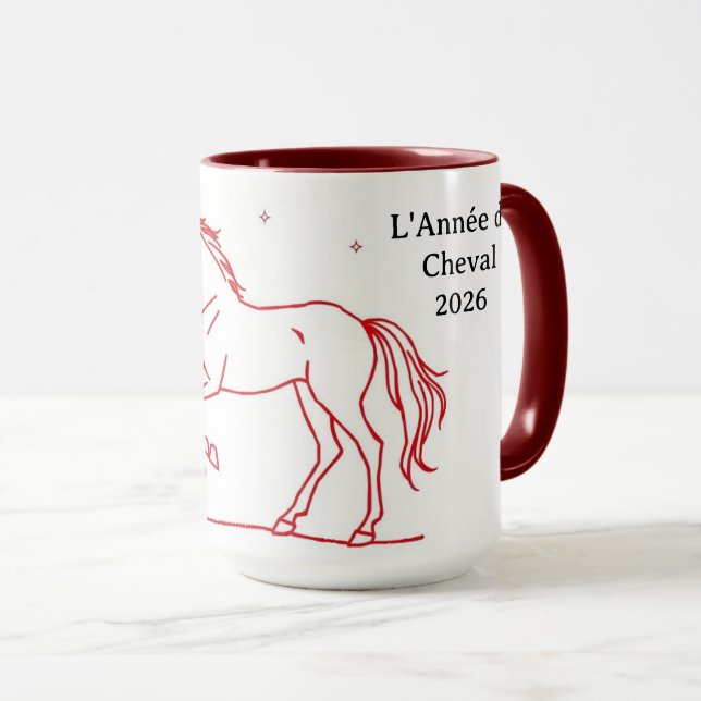 L'Année du Cheval 2026 Year Of The Horse Mug (Front Right)
