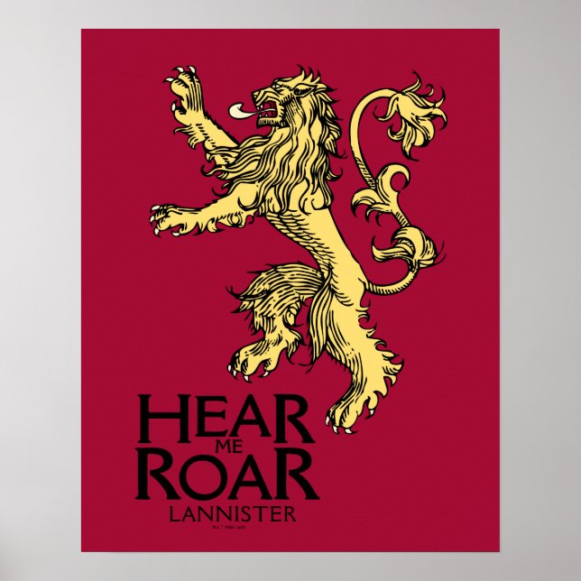 Lannister Sigil - Hear Me Roar Poster (Front)