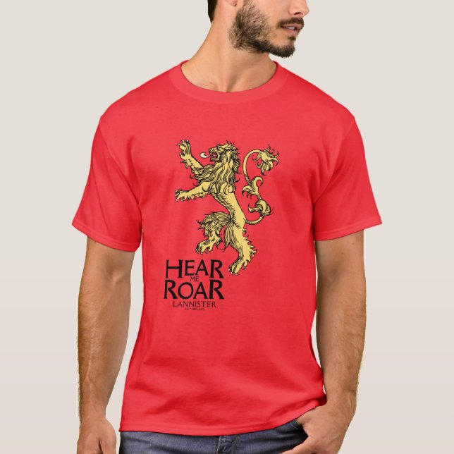 Lannister Sigil - Hear Me Roar T-Shirt (Front)