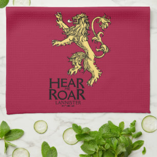 Lannister Sigil - Hear Me Roar Tea Towel