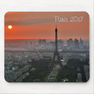 Lanscape View of Eiffel Tower, Paris France Mouse Mat
