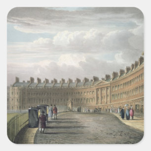 Lansdown Crescent, Bath, 1820 Square Sticker