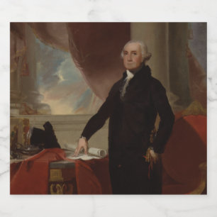 Lansdowne Portrait: US President George Washington Beer Bottle Label