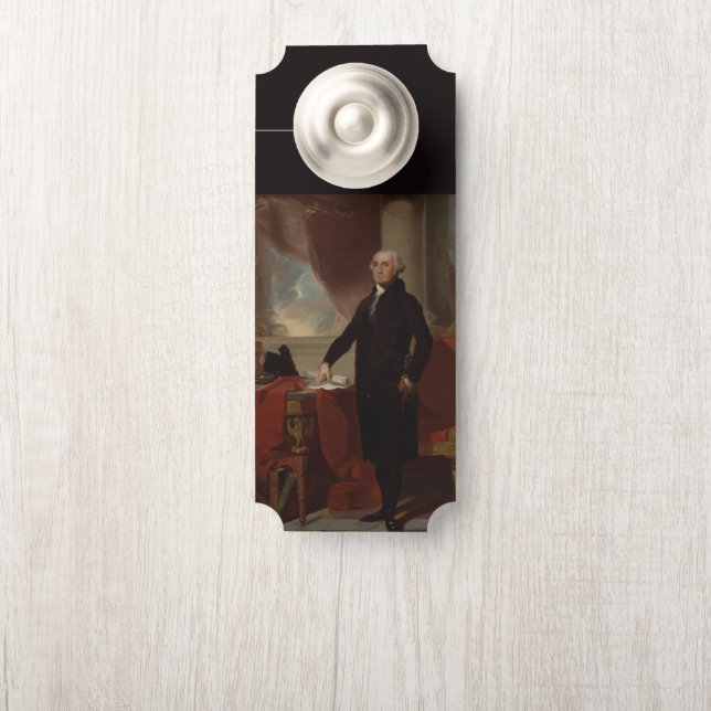 Lansdowne Portrait: US President George Washington Door Hanger (On Knob)