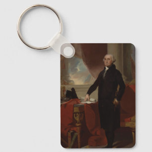 Lansdowne Portrait: US President George Washington Key Ring