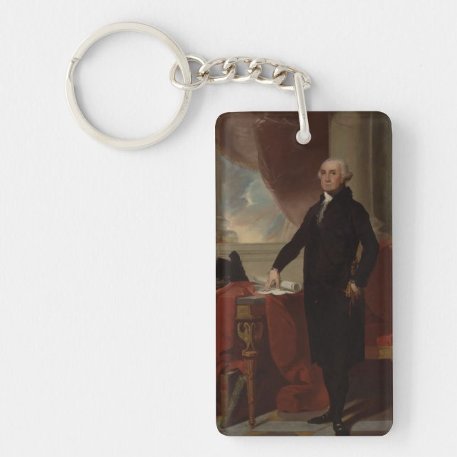 Lansdowne Portrait: US President George Washington Key Ring (Front)