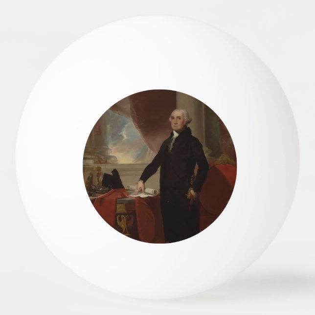 Lansdowne Portrait: US President George Washington Ping Pong Ball (Front)