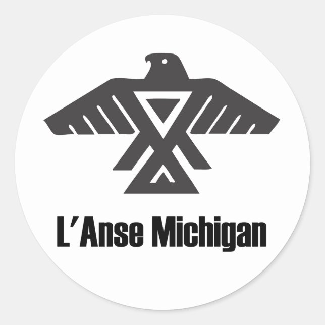 L'Anse Michigan Ojibwe Native American Sticker (Front)