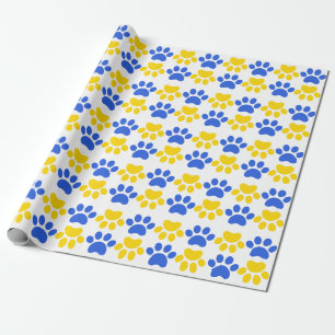 Lansing Bobcats paw print wrapping paper