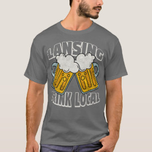 Lansing Craft Beer, Michigan Cold Beer Drinker Men T-Shirt