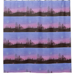 Lansing Moon and Stars Shower Curtain
