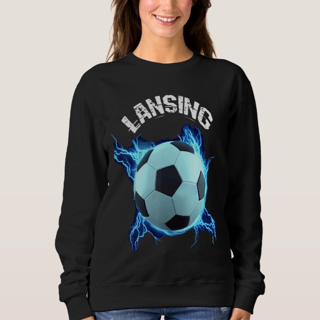 Lansing Soccer Retro Sweatshirt (Front)