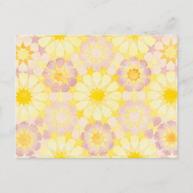 'Lantana' Islamic geometry postcard (Front)