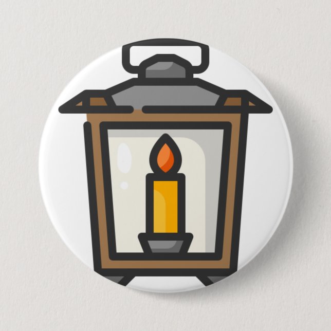 lantern 7.5 cm round badge (Front)