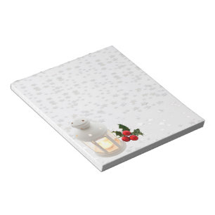 Lantern and Holly Notepad