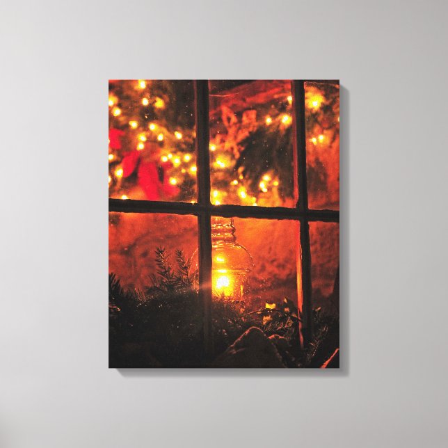Lantern at Night Canvas Print (Front)