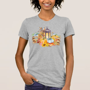 Lantern, Blue Bird and Sunflowers T-Shirt