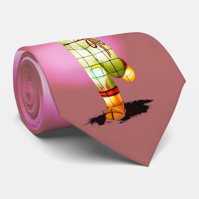 Lantern cartoon tie (Rolled)