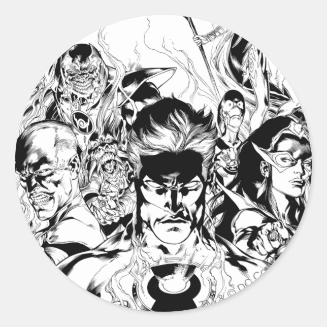 Lantern Corps Group Shot Classic Round Sticker (Front)