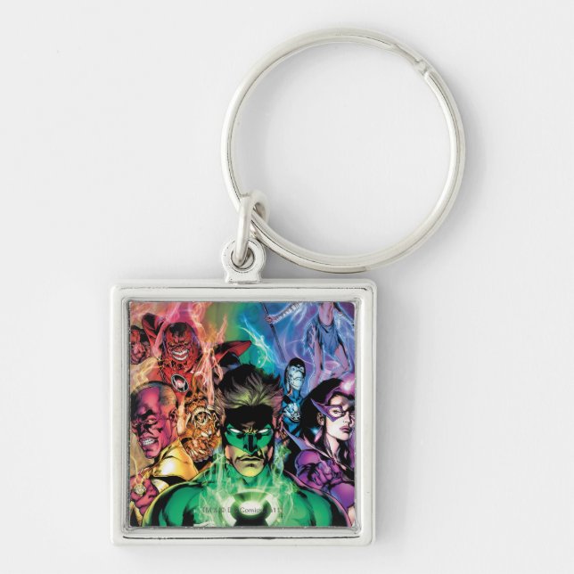 Lantern Corps Group with Colours Key Ring (Front)