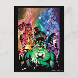 Lantern Corps Group with Colours Postcard
